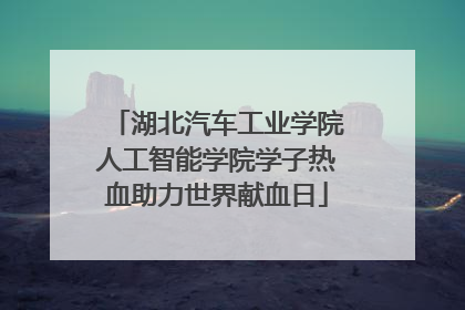 湖北汽车工业学院人工智能学院学子热血助力世界献血日